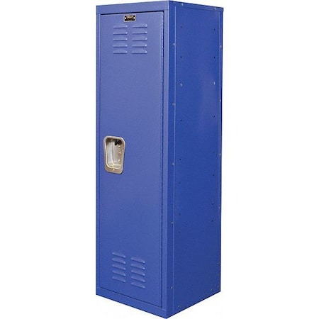 Wardrobe Locker, 15 in W, 15 in D, 48 in H, (1) Tier, (1) Wide, Blue