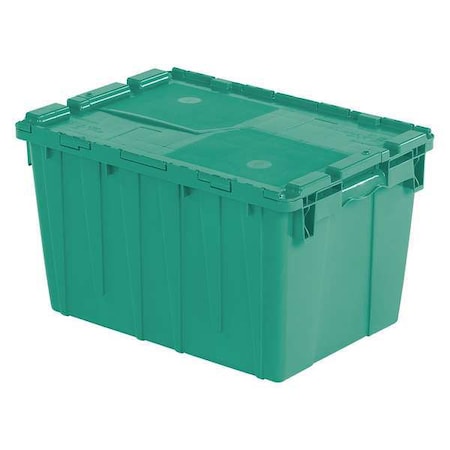 Attached Lid Container, 13.46 gal Volume Cap., 21 3/4 in L, 15 1/4 in W, 12 7/8 in H, Plastic