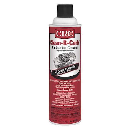 Carburetor Cleaner, 16 oz, Aerosol Can