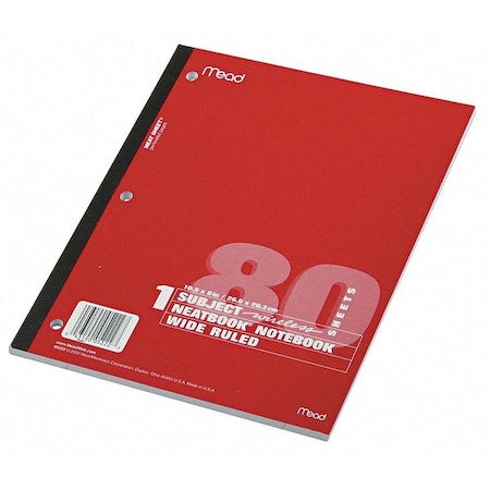 10-1/2 x 8" Single Subject Notebook