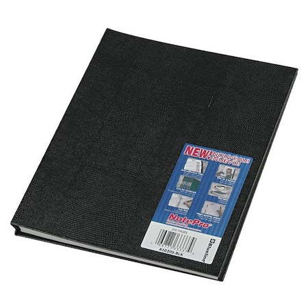 NotePro Notebook, 1-Subject, Medium/College Rule, Black Cover, (100) 11 x 8.5 Sheets