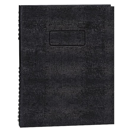 11 x 8-1/2" Black College/Margin Executive Notebook