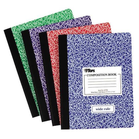 9-3/4 x 7-1/2" Sewn Composition Book, 100 Pg