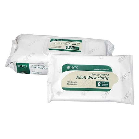 Washcloth, Lanolin, Alcohol-free, PK8
