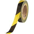 Barricade Tape, No Legend, Black/Yellow, 1 in Wide x 500 ft Length, Polyethylene, 3 mil