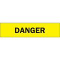 Barricade Tape, Danger, Yellow, 3 in Wide x 200 ft Length, Polyethylene, 3 mil