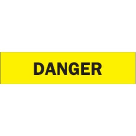 Barricade Tape, Danger, Yellow, 3 in Wide x 200 ft Length, Polyethylene, 3 mil