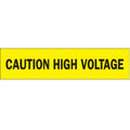 Barricade Tape, Caution High Voltage, Yellow, 3 in Wide x 200 ft Length, Polyethylene, 3 mil