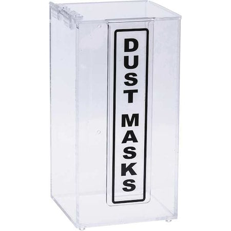 Dust Mask Dispenser, Acrylic, Black/Clear