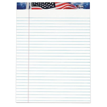 American Pride Writing Pad, Wide/Legal Rule, 50 White 8.5 x 11.75 Sheets, PK12