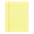8-1/2" x 11" Legal Pad, Canary, Glue Top, PK12