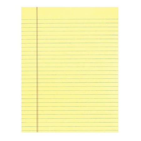 8-1/2" x 11" Legal Pad, Canary, Glue Top, PK12