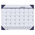 EcoTones Recycled Monthly Desk Pad Calendar, 22 x 17, Cordovan Corners, 12-Month (Jan to Dec): 2025
