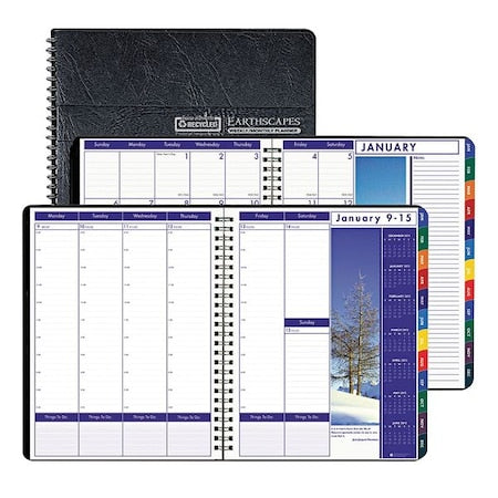 Earthscapes Recycled Weekly/Monthly Appointment Book, Landscape, 11 x 8.5, 12-Month (Jan-Dec): 2025