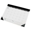 Monthly Refillable Desk Pad, 22 x 17, White Sheets, Black Binding, 12-Month (Jan to Dec): 2025