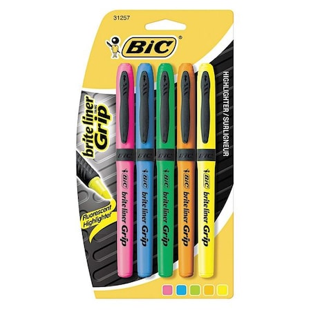 Highlighter Set, Fluorescent Colors PK5