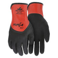 Coated Gloves, Foam Nitrile, Flat Dip, 4-Mar, Not Tested Abrasion Level, Gray, M (8) 1 PR