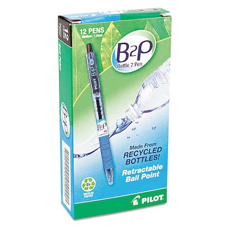 Retractable Pen, Medium 1.0 mm, Black PK12
