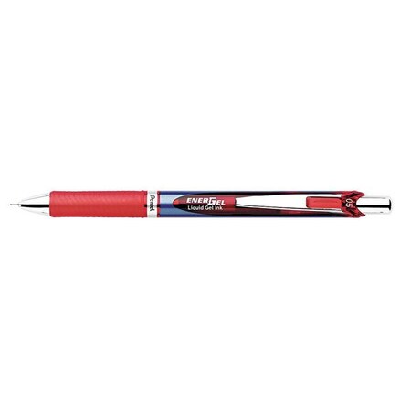 EnerGel RTX Gel Pen, Retractable, Fine 0.5 mm, Red Ink, Red/Blue Barrel