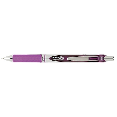 Retractable Roller Ball Pen, Medium 0.7 mm, Violet