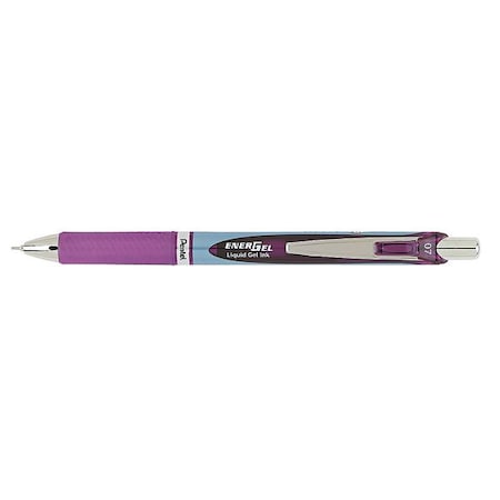 Retractable Roller Ball Pen, Extra Fine 0.7 mm, Violet