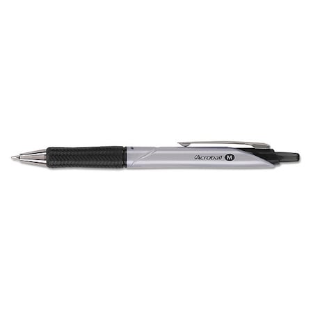 Acroball Pro Advanced Ink Hybrid Gel Pen, Retractable, Medium 1 mm, Black, PK12