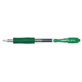 Gel Roller Ball Pen, Extra Fine 0.5 mm, Green PK12