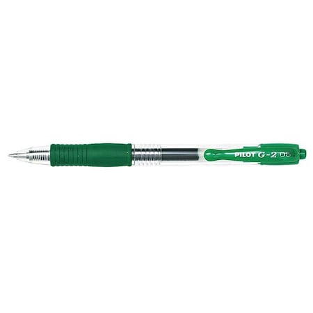 Gel Roller Ball Pen, Extra Fine 0.5 mm, Green PK12