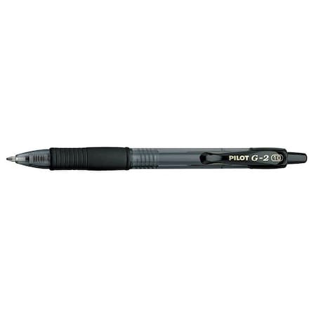 Retractable Gel Roller Ball Pen, 1.0 mm, Black PK12