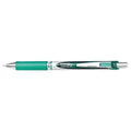 EnerGel RTX Gel Pen, Retractable, Medium 0.7 mm, Green Ink, Green/Gray Barrel
