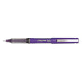 Precise V5 Rollerball Pen, Stick, Extra-Fine 0.5 mm, Purple Ink, Purple/Clear Barrel, PK12