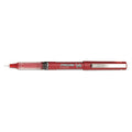 Precise V5 Rollerball Pen, Stick, Extra-Fine 0.5 mm, Red Ink, Red/Clear Barrel, PK12