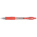 G2 Premium Gel Pen, Retractable, Extra-Fine 0.38 mm, Red Ink, Smoke/Red Barrel, PK12