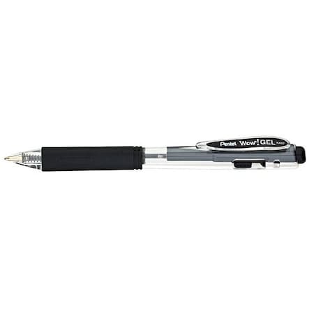Gel Gel Pen, Medium 0.7 mm, Black PK12