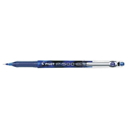 P-500 Gel Ink Roller Ball Pen, Extra Fine 0.5 mm, Blue PK12