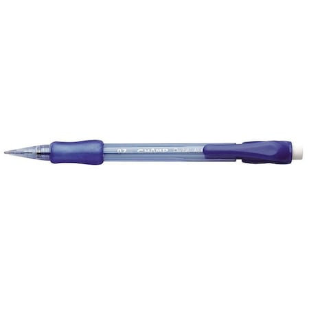 Champ Mechanical Pencil, 0.7 mm, HB (No 2), Black Lead, Blue Barrel, PK12