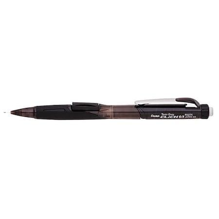 Twist-Erase CLICK Mechanical Pencil, 0.5 mm, HB (No 2), Black Lead, Black Barrel