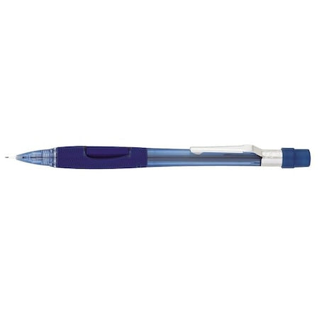 Quicker Clicker Mechanical Pencil, 0.7 mm, HB (No 2), Black Lead, Transparent Blue Barrel