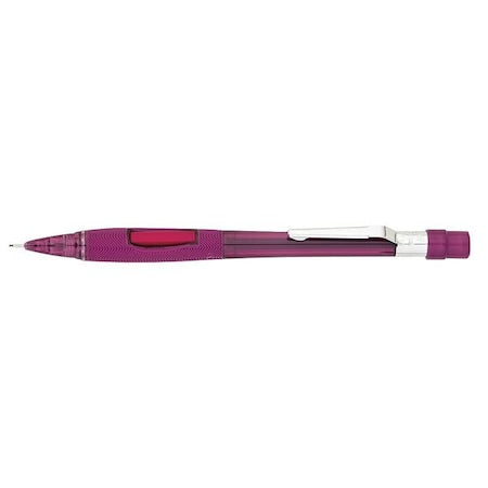 Quicker Clicker Mechanical Pencil, 0.9 mm, HB (No 2), Black Lead, Transparent Burgundy Barrel
