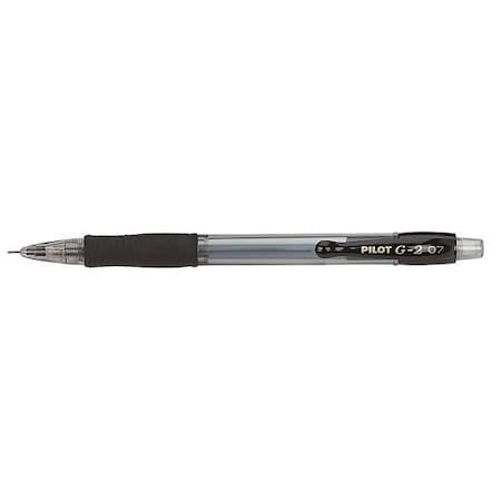 G2 Mechanical Pencil, 0.7 mm, HB (No 2), Black Lead, Clear/Black Barrel, PK12