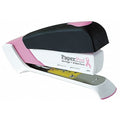 InCourage Spring-Powered Desktop Stapler, Breast Cancer Awareness, 20-Sheet Capacity, Pink/Gray