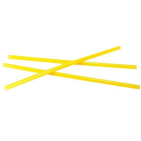 Hot Melt Adhesive, Clear, 7/16 in Dia, 10 in L, 25 sec Begins to Harden, 450 PK