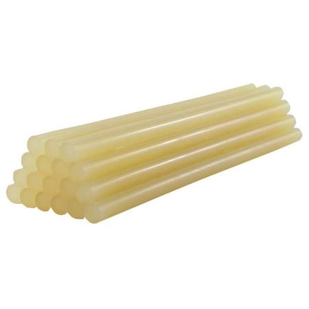 Hot Melt Adhesive, Tan, 7/16 in Dia, 15 in L, 5 sec Begins to Harden, 300 PK