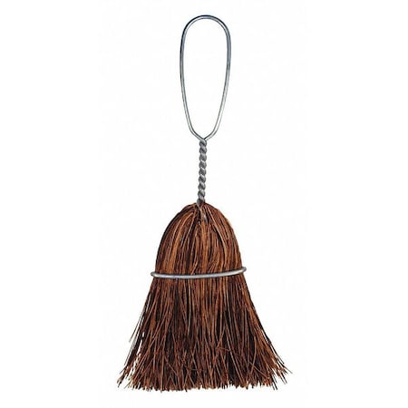 5 1/2 in Sweep Face Whisk Broom, Stiff, Natural, Brown