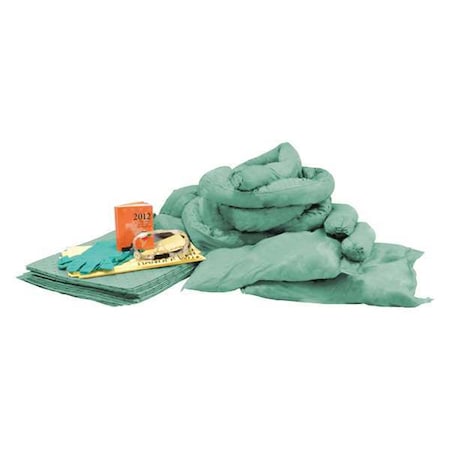 Spill Kit Refill, 14 gal Volume Absorbed per Kit, 20 gal Capacity, Refill