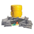 Spill Kit, 55 gal Volume Absorbed per Kit, 65 gal Capacity, Drum, Yellow