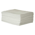 Sorbent Pad, 13 gal, 15 in x 19 in, Oil, White, Polypropylene