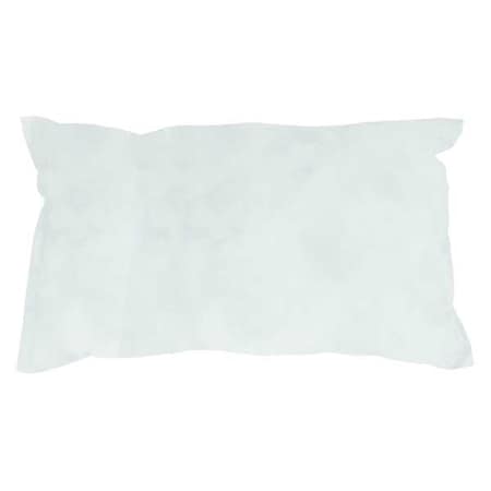 Sorbent Pillow, 8 gal, 8 1/2 in x 17 in, Oil, White, 5 PK