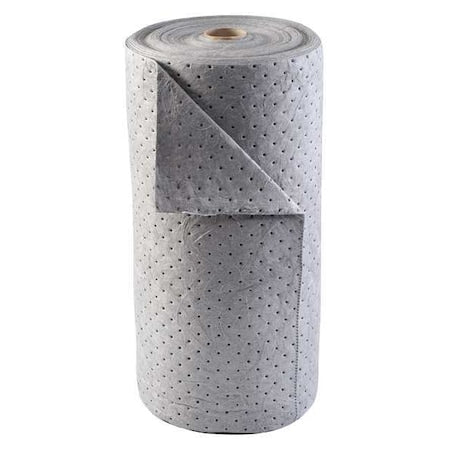 Sorbent Roll, 25 gal, 30 in x 150 ft, Universal, Gray, Polypropylene
