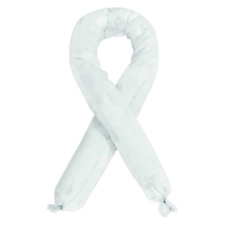 Absorbent Sock, White, 4 gal., PK4